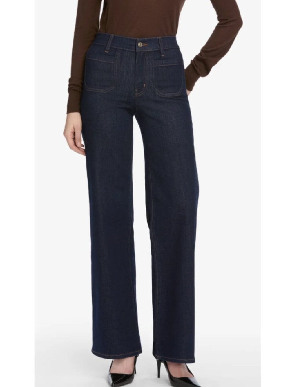 FRAME Dark Blue Le Slim Palazzo Jean - Long